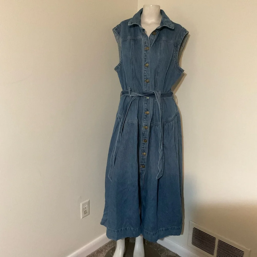 Universal Threads Denim Jean Dress 16 - Picture 1 of 5